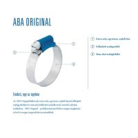 ABA ORIGINAL 12 mm széles prémium tömlőbilincs