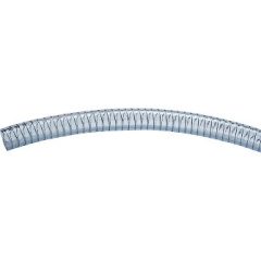 PVC átlátszó csigatömlő, acél spirállal 12/18mm 7bar